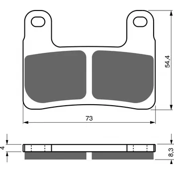 Brzdová destička Brzdové destičky GOLDFREN 397 S33 STREET FRONT