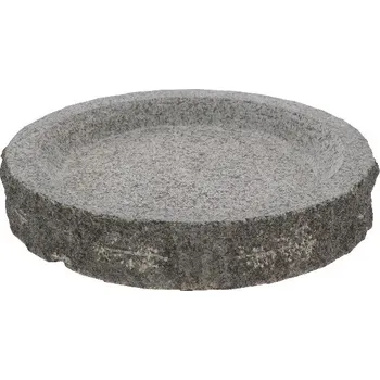 Krmítko pro ptáka Pítko/koupel pro ptáčky GRANITE, šedá, kruhová, pr.37x6cm|Esschert Design
