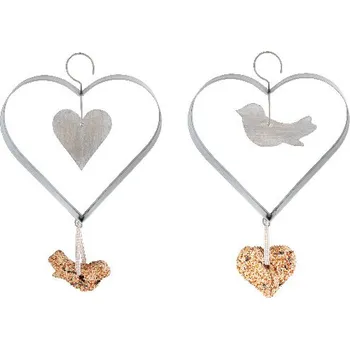 Krmítko pro ptáka Krmítko pro ptáčky, srdíčko, 2 druhy (DOPRODEJ)|Esschert Design