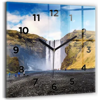 Hodiny Nástěnné hodiny Wallfluent černé 30 cm