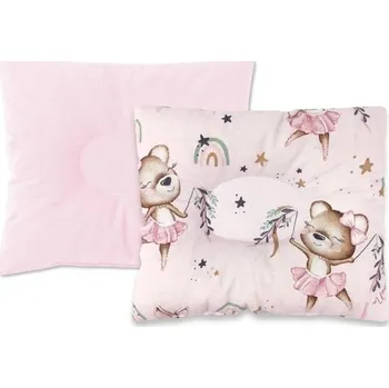 Polštář Miminu | Oboustanný polštářek, velvet/bavlna, Little Balerina - růžový