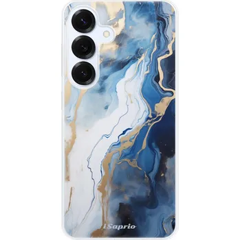 Pouzdro na mobilní telefon Odolné silikonové pouzdro iSaprio - Blue White Marble - Samsung Galaxy S25
