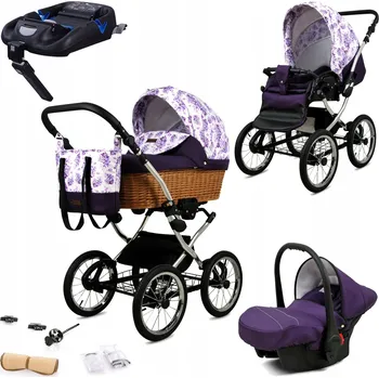 Kočárek BabyLux Dětský kočárek 4v1 Classic (hluboký, sportovní, autosedačka)