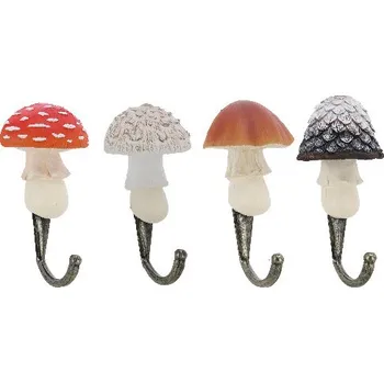 Háček houba CAPYHEAD, 5x5x12cm (balení obsahuje 4 kusy!)|Esschert Design