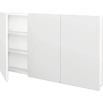 Koupelnový nábytek Zrcadlová skříňka bez osvětlení Dřevojas Q 120 x 14,8 x 68 cm bílá