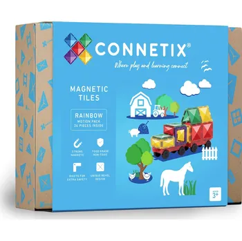 ostatní stavebnice Connetix Tiles - Magnetická Stavebnice Duhová Motion 24 ks