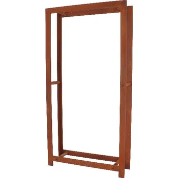 Zásobník na dřevo PRACTIC, rez, 76x24x148cm|Esschert Design