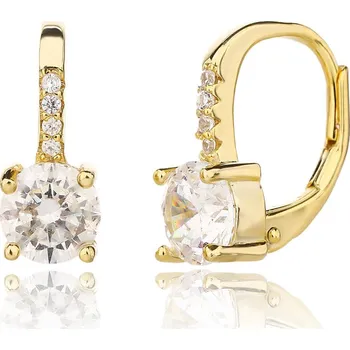 Náušnice Bealio BEALIO Stříbrné náušnice ZÁŘIVÉ zlacené yellow 03-13405-3441