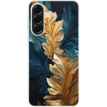 Pouzdro na mobilní telefon Odolné silikonové pouzdro iSaprio - GoldBlue Leaves 02 - Samsung Galaxy A56