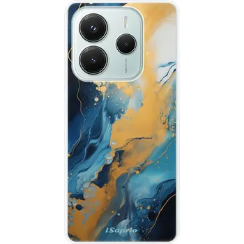 Pouzdro na mobilní telefon Odolné silikonové pouzdro iSaprio - Blue Gold Marble - Xiaomi Redmi Note 14 5G