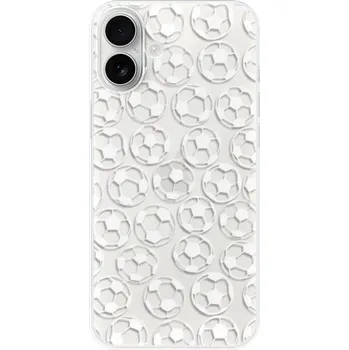 Pouzdro na mobilní telefon Odolné silikonové pouzdro iSaprio - Football pattern - white - iPhone 16 Plus