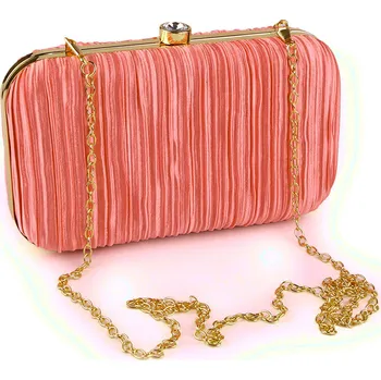 Módní doplněk Kabelka - psaníčko řasená - 1 růžová střední