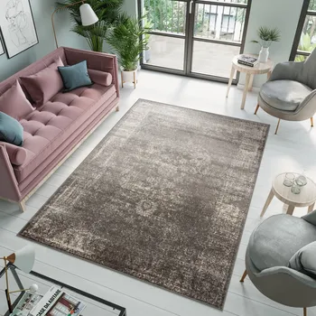 Koberec Moderní koberec Alesta - orientální 2 - tmavě šedý Rozměr koberce: 70x200 cm