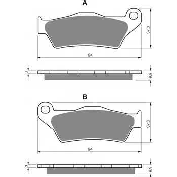 Auto-moto Brzdové destičky GOLDFREN 349 S33 STREET FRONT