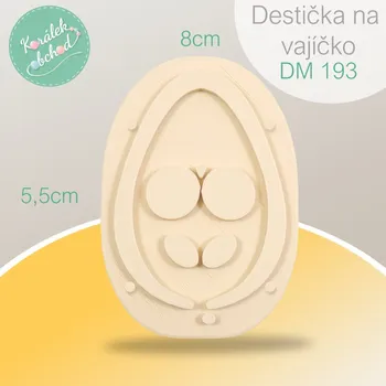 Destička (šablona) na výrobu drátěného vajíčka DM 193. Rozměr destičky 6x9cm. Materiál plast.