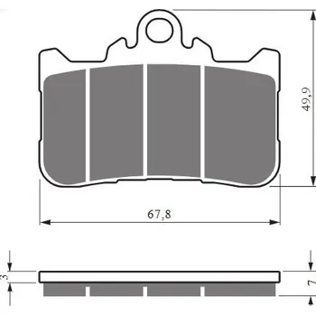 Brzdová destička Brzdové destičky GOLDFREN 434 S33 STREET FRONT