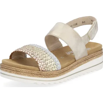 Dámské sandále DÁMSKÉ SANDÁLY REMONTE D0Q56-90 BÉŽOVÁ Barva: BÉŽOVÁ, Velikost: 40