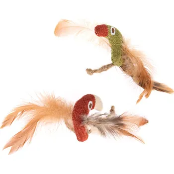 Hračka pro kočku TIAKI sada hraček pro kočky tukani se šantou kočičí - sada 2 ks