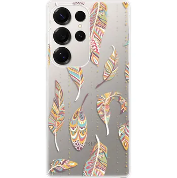 Pouzdro na mobilní telefon Odolné silikonové pouzdro iSaprio - Feather pattern 02 - Samsung Galaxy S25 Ultra