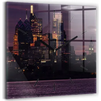 Hodiny Nástěnné hodiny Wallfluent černé 30 cm