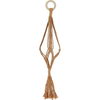 Držák na květináč a truhlík Závěs na květiny MACRAMÉ, výška 47cm, přírodní|Esschert Design