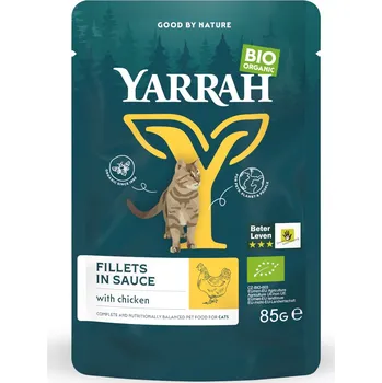 Krmivo pro kočku 28x85g Yarrah Bio filety v omáčce - s kuřecím