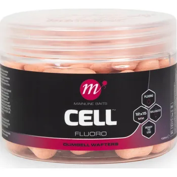Boilies Nástraha Kuličky Mainline Cell Fluoro Dumbell Wafters 12x15mm Pink