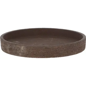 Květináč Miska pod květináč UNGLAZED, hnědá, terakota (k PP014), pr.25x3,5cm|Esschert Design