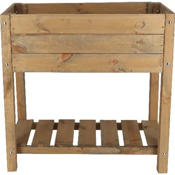 Taburet Pěstírna s uzavíratelným úložným prostorem, hnědá, 79x41x78cm|Esschert Design