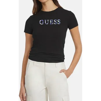 Dámské černé triko Guess - Velikost M, Barva Černá 56180 R4BI34