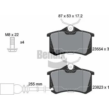 Brzdová destička Sada brzdových destiček, kotoučová brzda BENDIX Braking BPD2053