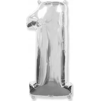 Balónek Fóliový balónek Flexmetal číslice 1 stříbrná, 85 cm