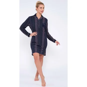 Dámská noční košile Dámská noční košile Muydemi 290012 Tm. modrá S