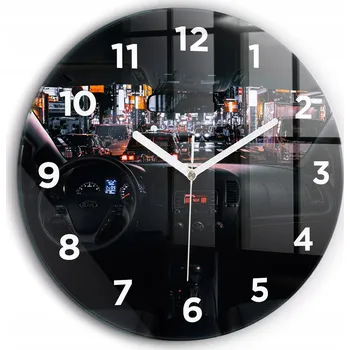 Hodiny Nástěnné hodiny Wallfluent černé 60 cm