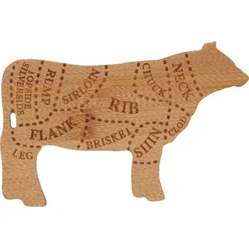 Prkénko COW CUTTTING, přírodní, 19x12cm|Esschert Design