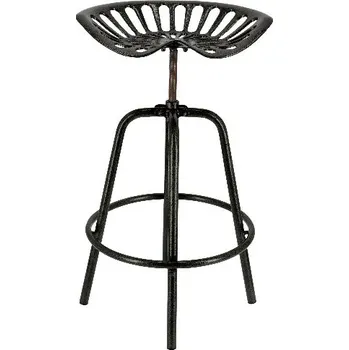 Barová židle Židle barová TRAKTOR, výška 62-77cm, černá|Esschert Design