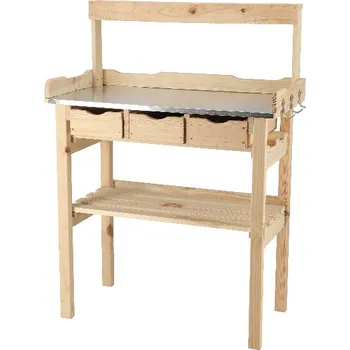 Zahradní stůl Stůl na přesazování rostlin, přírodní, 80x38x82cm|Esschert Design