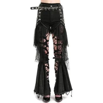 Dámské kraťasy kraťasy dámské DEVIL FASHION - Black Gothic Punk Spider - S
