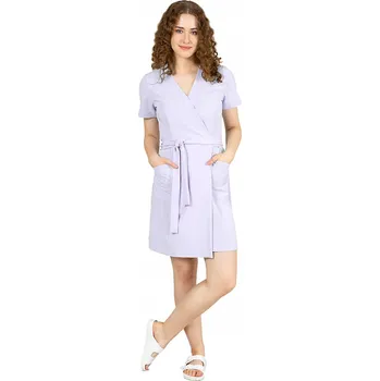 Dámské šaty Elastické zdravotní zavinovací šaty vázané viskózou ZOYA LILA vel. 54