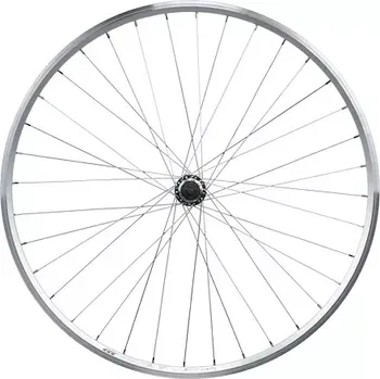 Zapletené kolo Remerx Výplet 622/28" ráfek Remerx RMX dvoustěnný stříbrný, Al náboj šroubovací varianta zadní uchycení kotouče Bez příruby