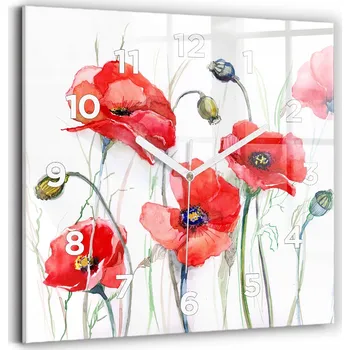 Hodiny Nástěnné hodiny Wallfluent červené 30 cm