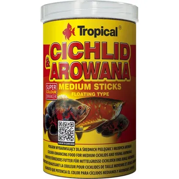 Krmivo pro rybičky TROPICAL CICHLID+AROWANA MEDIUM STICK 1000ML /360G