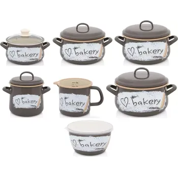 Hrnec Metalac Sada smaltovaného nádobí Bakery, 7-mi dílná