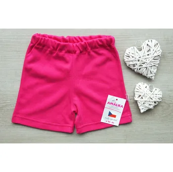 AMÁLKA Bavlněné dívčí kraťasy, malinové Velikost: 92-98