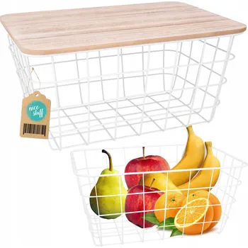 Obraz Koš na ovoce kovový bílý