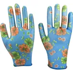 Rukavice zahradní - NITRILE flowers pink - 10" GARVIA