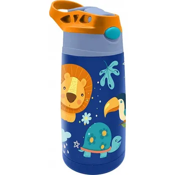 Láhev Láhev na nápoj PRO DĚTI ŠKOLNÍ LAHEV NA PITÍ Lahev Na Pití termo 450 ml Jungle Kids