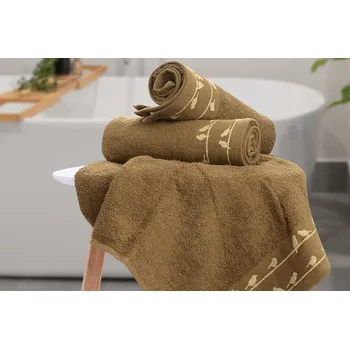 Bytový textil Ručník HELIX hnědý