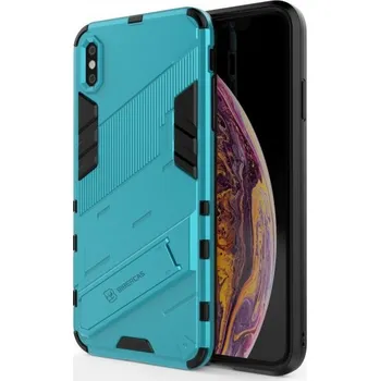 Pouzdro na mobilní telefon Odolný ochranný kryt se stojánkem pro iPhone XS Max - modrý