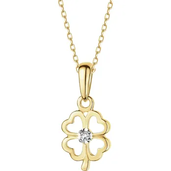 Přívěsek Přívěsek ze žlutého zlata s diamantem - 0,006 ct - ryzost 585 - 101.247